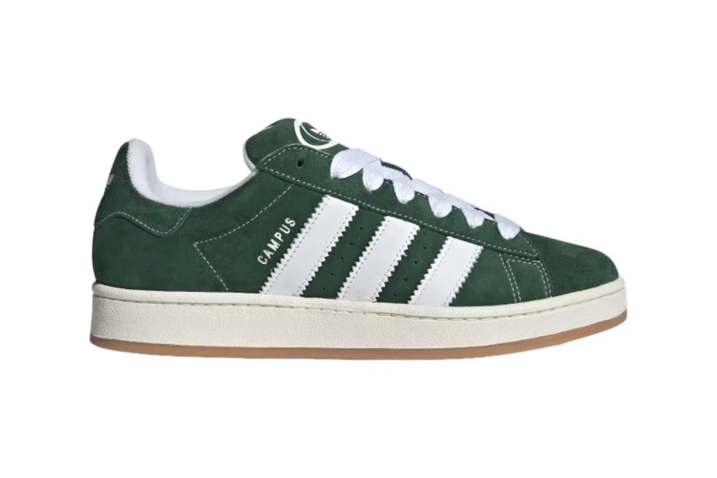 Adidas Campus Sneaker Grün mit weißen Streifen; Außenseite