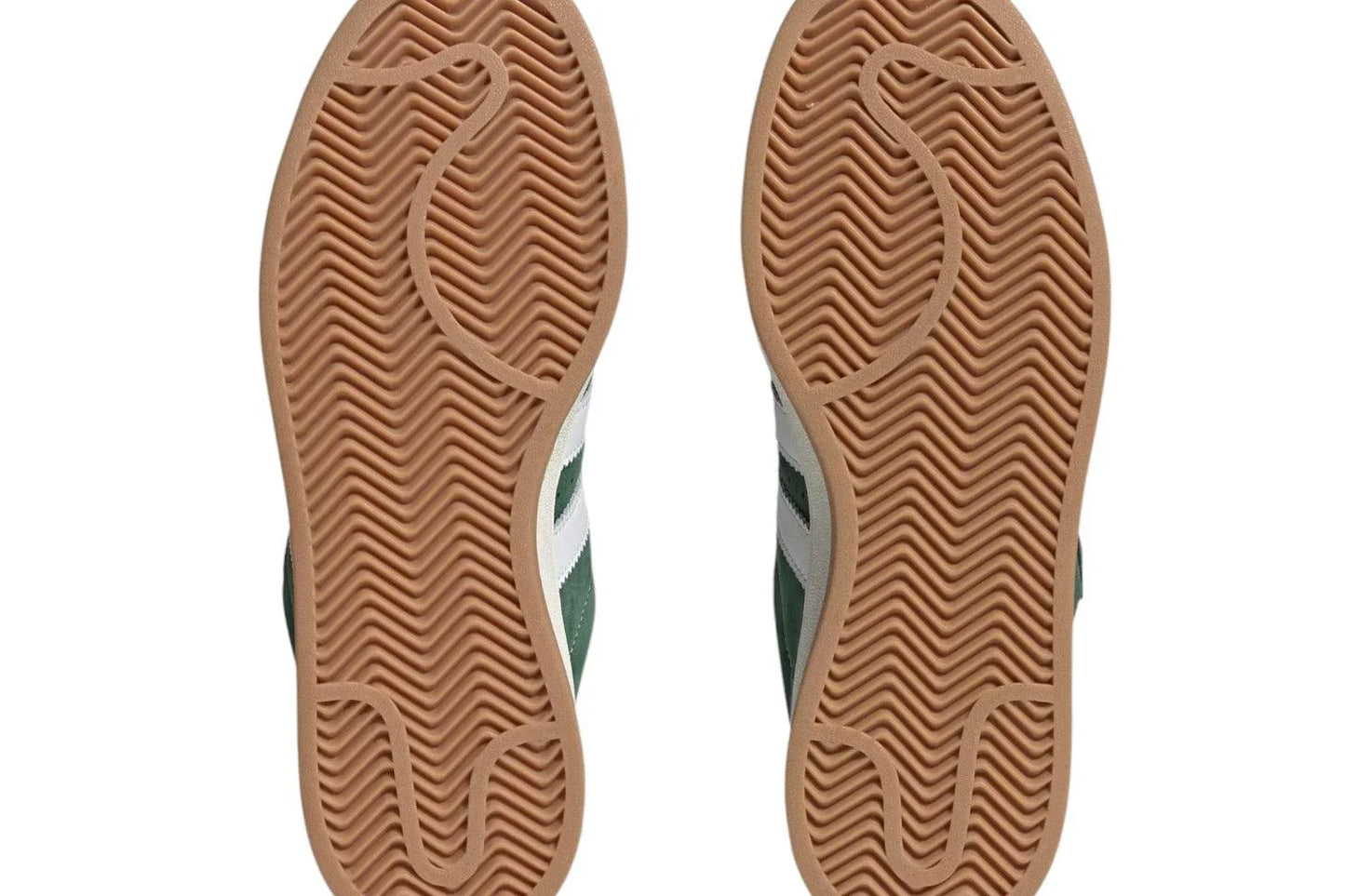 Adidas Campus Sneaker Grün mit weißen Streifen; von Unten