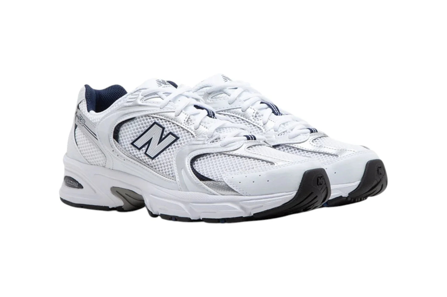 New Balance 530 White Silver Navy - klassy