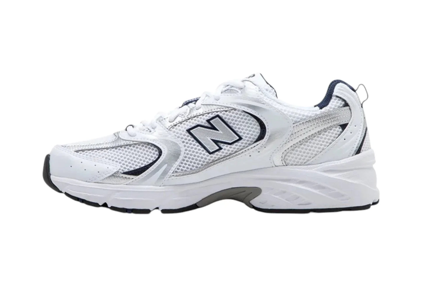 New Balance 530 White Silver Navy - klassy