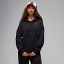 Jordan Flight Fleece Women's Satin-Lined Pullover Hoodie Black/Dark Smoke Grey