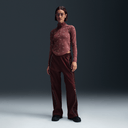 Nike Sportswear Collection Women's Slim 1/2-Zip Long-Sleeve Logo Top Red Sepia/Light Orewood Brown/Red Sepia