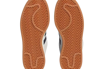Adidas Campus Sneaker Grau mit schwarzen Streifen; von Unten