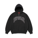 Supreme Cracked Raglan Zip Up Hooded Sweatshirt 'Black'