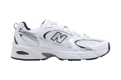 New Balance 530 White Silver Navy - klassy