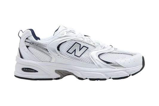 New Balance 530 White Silver Navy - klassy