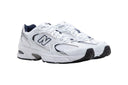 New Balance 530 White Silver Navy - klassy