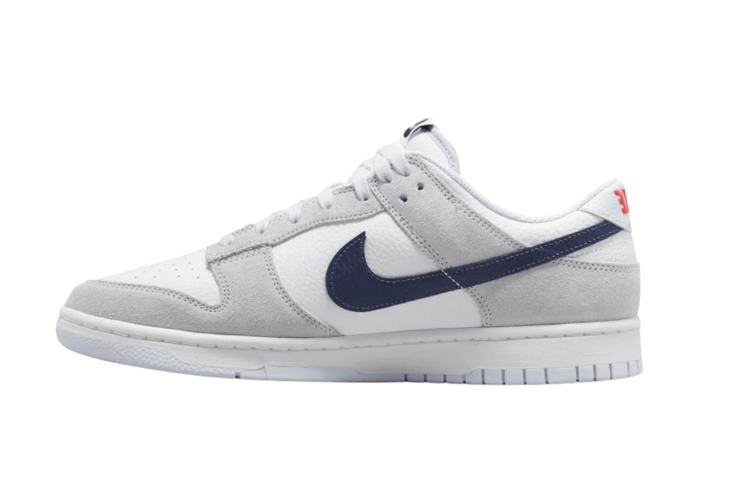 Nike Dunk Low Grey Navy Mini Swoosh